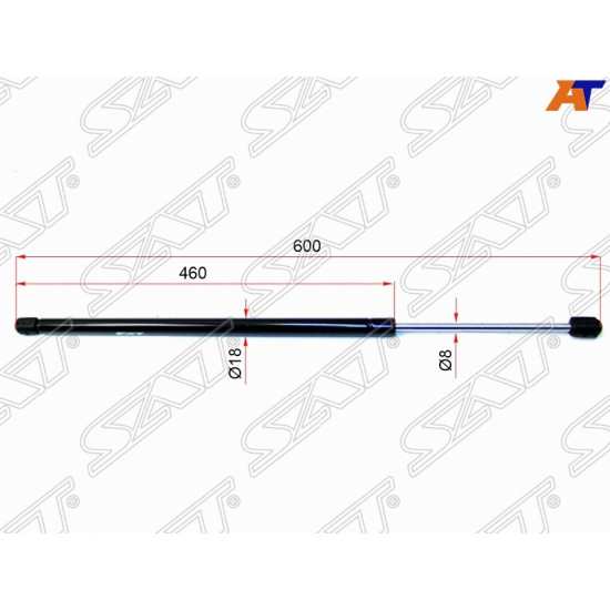 Амортизатор крышки багажника MITSUBISHI COLT 02-12 (5-и дверный) SAT