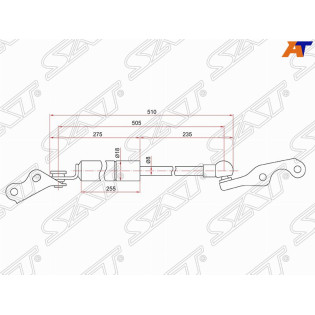 Амортизатор задней двери TOYOTA VITZ 99-05 лев SAT