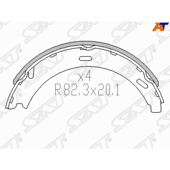 Колодки ручного тормоза MERCEDES W245/W202/W203/W124/W210 SAT