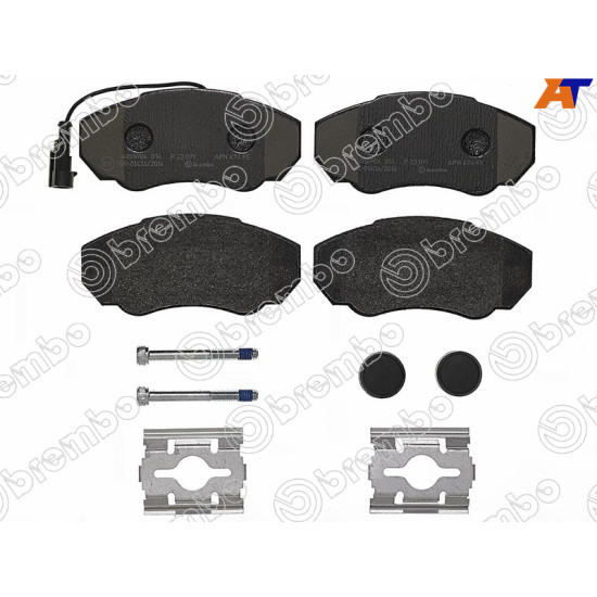 Колодки тормозные перед CITROEN JUMPER 97-/FIAT DUCATO 97-/PEUGEOT BOXER 97- BREMBO