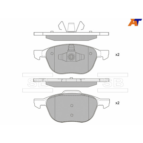 Колодки тормозные перед FORD FOCUS II/III/IV/KUGA I/KUGA II/MAZDA 3 BK/BL/PREMACY CP/CR/VOLVO S40 SANGSIN BRAKE