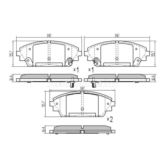 Колодки тормозные перед MAZDA 3 13- SAT