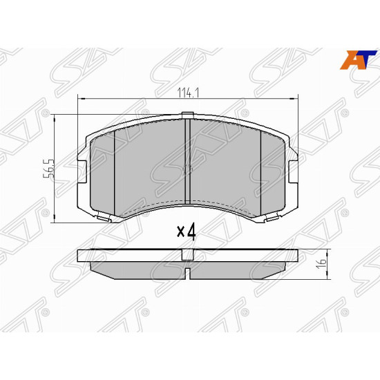 Колодки тормозные перед MMC LANCER CEDIA SAT