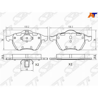 Колодки тормозные перед OPEL VECTRA B 96-02 SAT