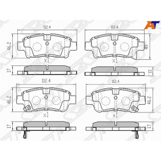 Колодки тормозные перед TOYOTA PLATZ/ VITZ/PROBOX 00- SAT