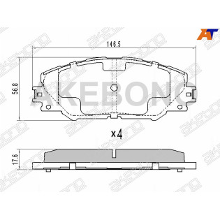 Колодки тормозные перед TOYOTA RAV4 05- AKEBONO