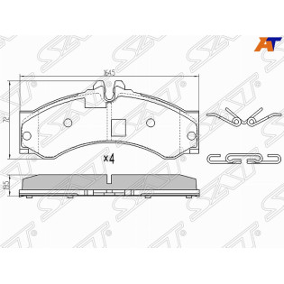 Колодки тормозные перед/зад MERCEDES SPRINTER 901/902/903/904/906/909 SAT