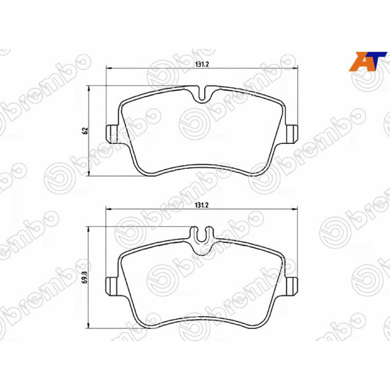 Колодки тормозные передн MERCEDES CL203/W203/S203/CL203/C208/C209 BREMBO