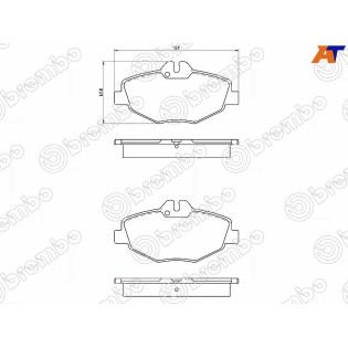 Колодки тормозные передн MERCEDES E200 W211 BREMBO