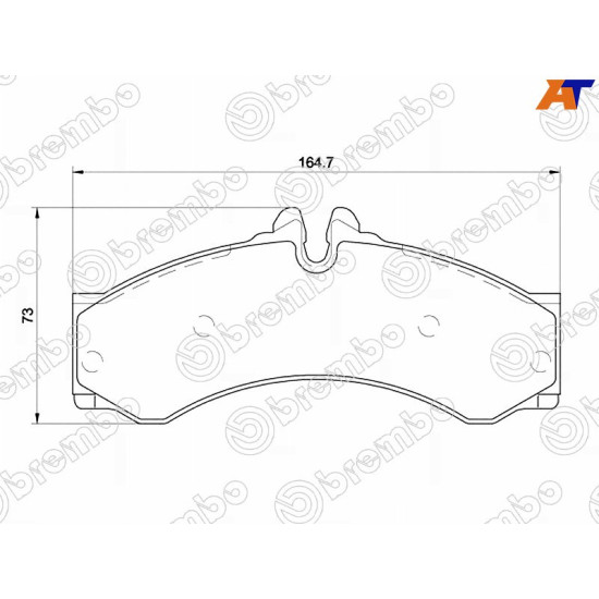 Колодки тормозные передн/RR MERCEDES SPRINTER 901/902/903/904/906/909 BREMBO