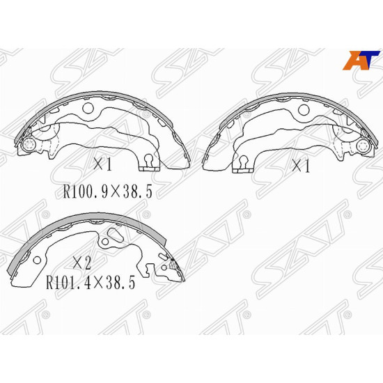 Колодки тормозные зад FORD FOCUS 98-04 SAT