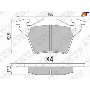 Колодки тормозные зад MERCEDES VITO 96-03 SAT