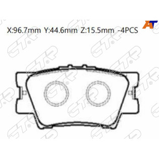 Колодки тормозные зад TOYOTA CAMRY 06-/RAV4 05- CTR