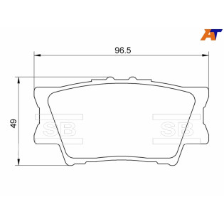 Колодки тормозные зад TOYOTA CAMRY 06-/RAV4 05- SANGSIN BRAKE