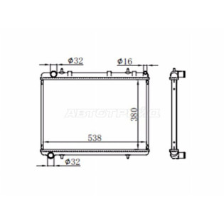 Радиатор CITROEN C4 PICASSO /PEUGEOT 307 06- SAT