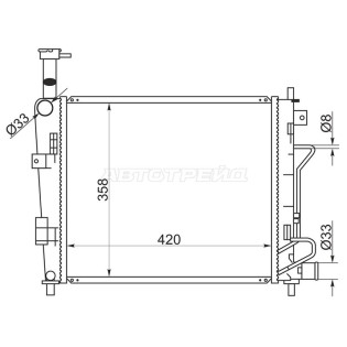 Радиатор KIA PICANTO/MORNING 11- SAT
