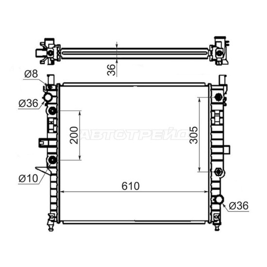 Радиатор Mercedes-Benz M-Class 97-05 SAT