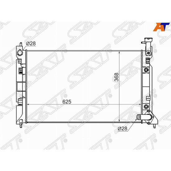 Радиатор MITSUBISHI COLT 4G15/4G19 Z25/8A 02- SAT