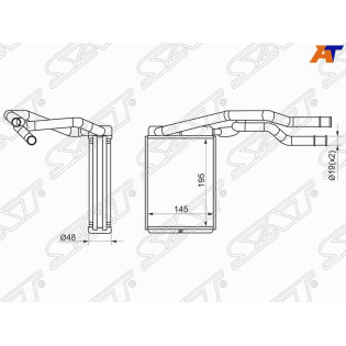 Радиатор отопителя салона FORD FUSION/FIESTA 02- SAT