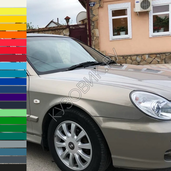 Крыло переднее правое в цвет кузова Hyundai Sonata EF Тагаз (2001-2012) с отверстием под повторитель