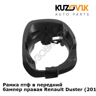 Рамка птф в передний бампер правая Renault Duster (2010-2016) KUZOVIK